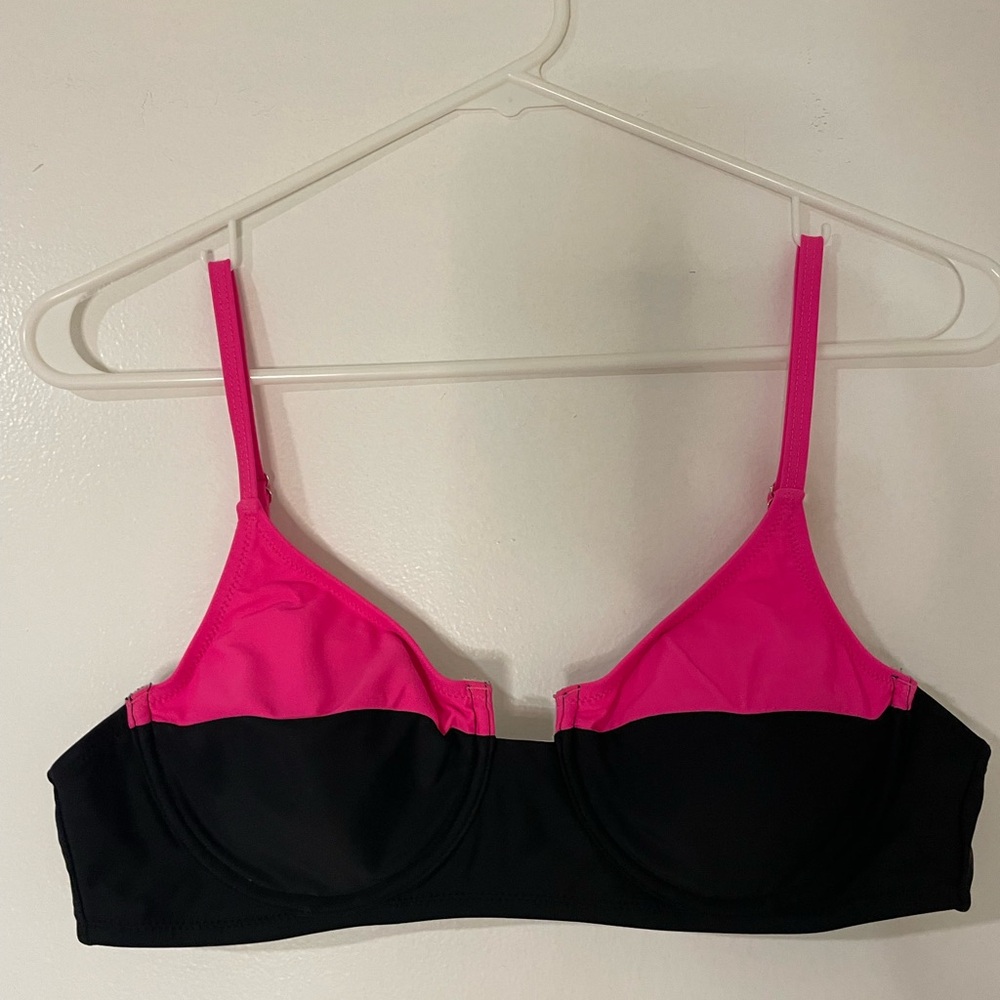 Black & Hot Pink Women's Underwire Bra